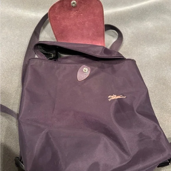 Longchamp le Pliage Club Backpack Plum